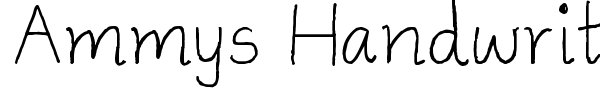 Ammys Handwriting font preview